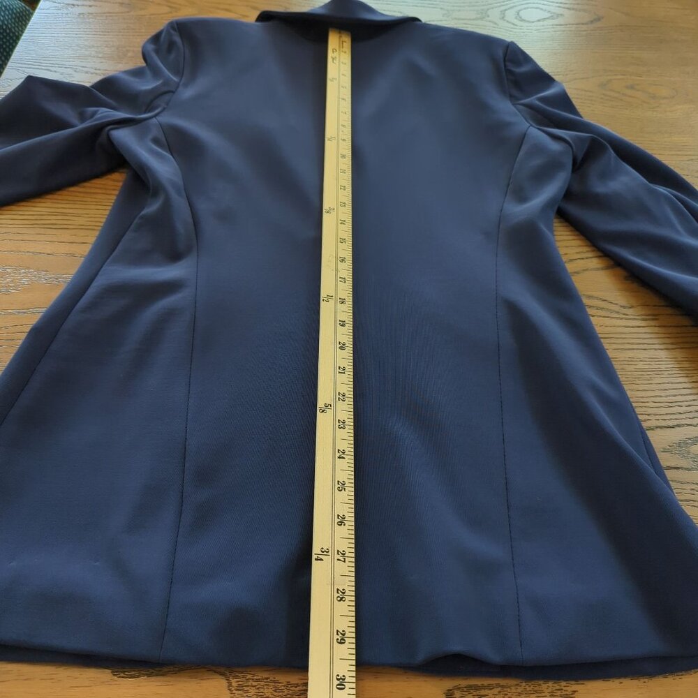 Boston Proper Blue Blazer Size 14 One button Comfortable Career Slat Pockets - Picture 14 of 16